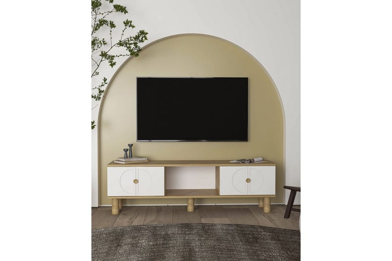 Inci TV-bord 150 cm - Hvid/Multifarvet - Møbler - TV borde & mediemøbler - TV-borde