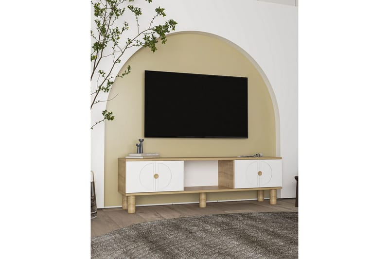 Inci TV-bord 150 cm - Hvid/Multifarvet - Møbler - TV borde & mediemøbler - TV-borde