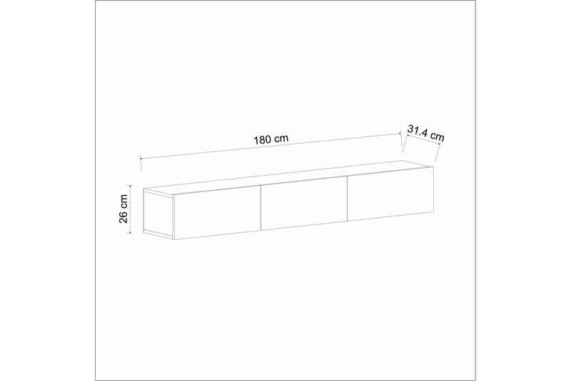 Interlaken Tv-bænk 180 cm - Sort - Møbler - TV borde & mediemøbler - TV-borde