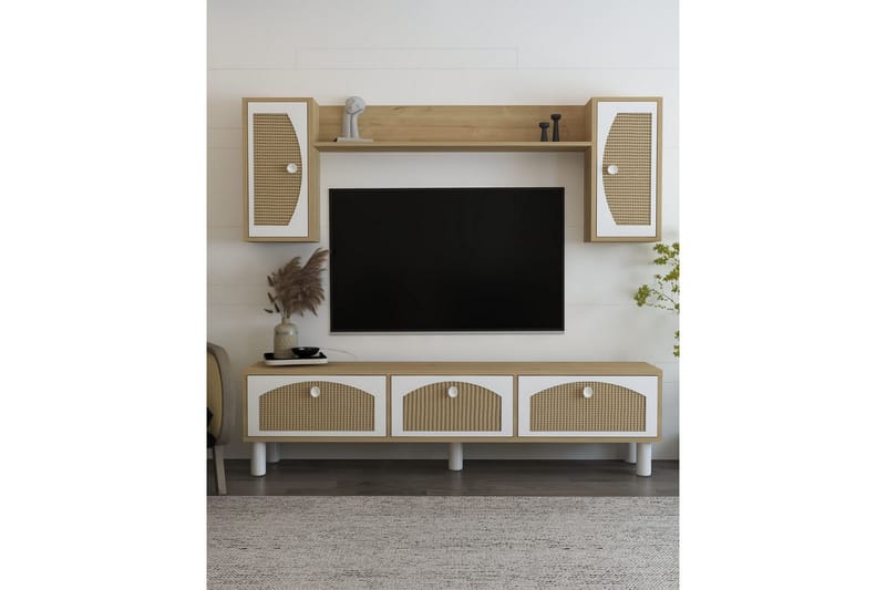 Jasvindir TV-skab - Beige/Rødbrunt træ - Møbler - TV borde & mediemøbler - TV-skab