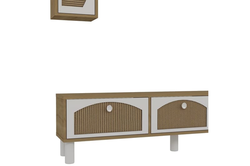 Jasvindir TV-skab - Beige/Rødbrunt træ - Møbler - TV borde & mediemøbler - TV-skab