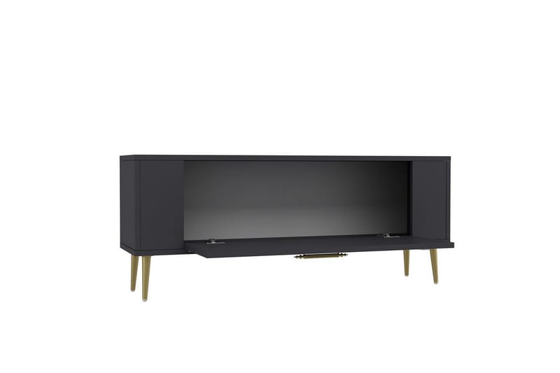 Javin TV-bænk 120 cm - Antracit/Guld - Møbler - TV borde & mediemøbler - TV-borde