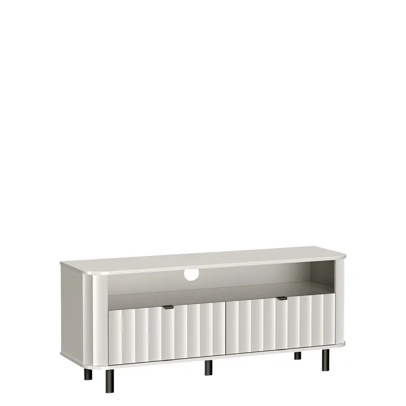 Joriel Fritstående Tv-bord 137 cm med Opbevaring i Træ, Lysebeige