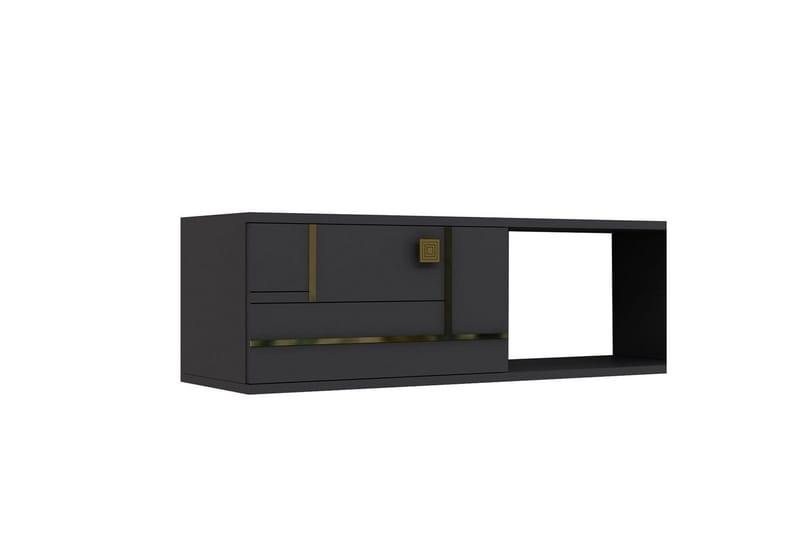 Jorin TV-bænk 150 cm - Antracit/Guld - Møbler - TV borde & mediemøbler - TV-borde