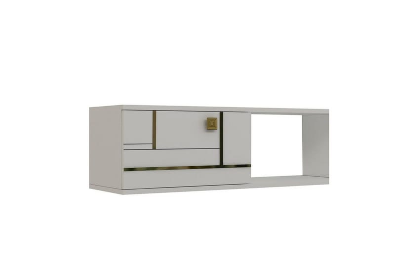 Jorin TV-bænk 150 cm - Hvid/Guld - Møbler - TV borde & mediemøbler - TV-borde