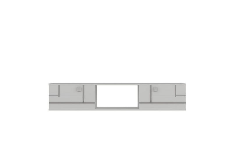 Jorin TV-bænk 150 cm, Hvid/Sølv