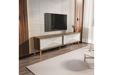 Kalon Gulvstående Tv-bænk 180 cm med Opbevaring i Valnød - Valnøddebrun - Møbler - TV borde & mediemøbler - TV-borde