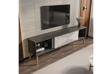 Kalon TV-bænk 180 cm - Antracit/Hvid - Møbler - TV borde & mediemøbler - TV-borde