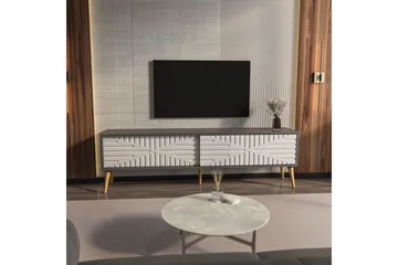 Kalon TV-bænk 180 cm - Antracit/Hvid - Møbler - TV borde & mediemøbler - TV-borde