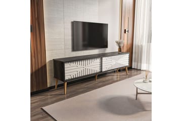 Kalon TV-bænk 180 cm - Sort/Hvid - Møbler - TV borde & mediemøbler - TV-borde