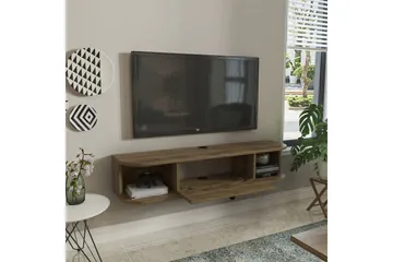Kalvos Vægmonteret Tv-bænk 120 cm med Opbevaring i Træ - Brun - Møbler - TV borde & mediemøbler - TV-borde