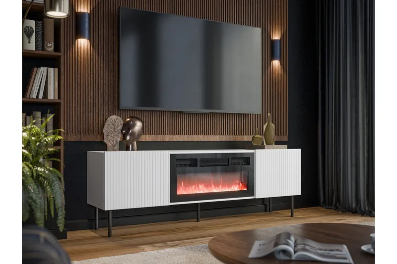 Kamta TV-bænk 180 cm - Hvid - Møbler - TV borde & mediemøbler - TV-borde