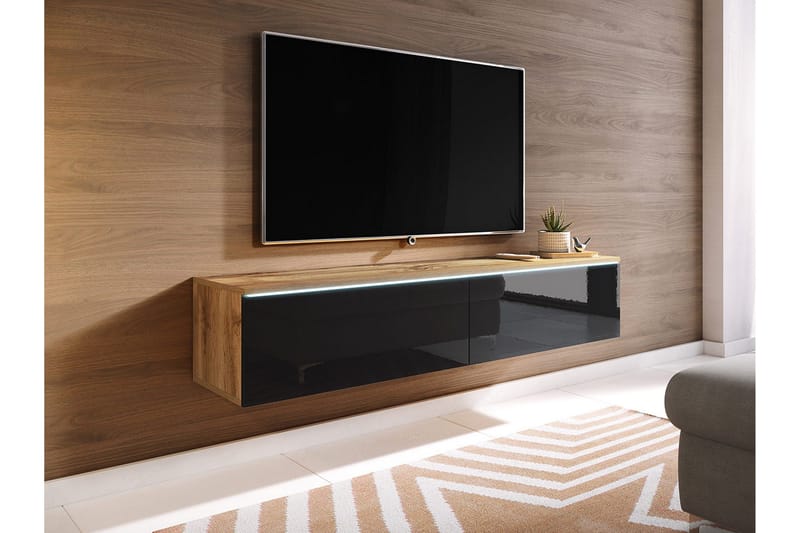 Kanak TV-bænk 140 cm - Natur / Sort - Møbler - TV borde & mediemøbler - TV-borde