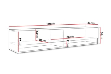 Kanak TV-bænk 180 cm - Beige - Møbler - TV borde & mediemøbler - TV-borde