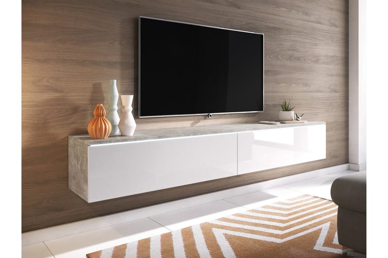 Kanak TV-bænk 180 cm - Grå / Hvid - Møbler - TV borde & mediemøbler - TV-borde