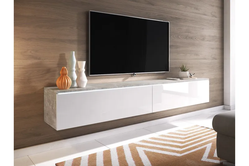 Kanak TV-bænk 180 cm - Grå / Hvid - Møbler - TV borde & mediemøbler - TV-borde