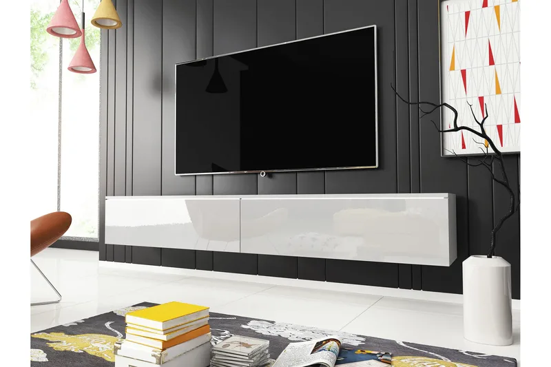 Kanak TV-bænk 180 cm - Hvid - Møbler - TV borde & mediemøbler - TV-borde