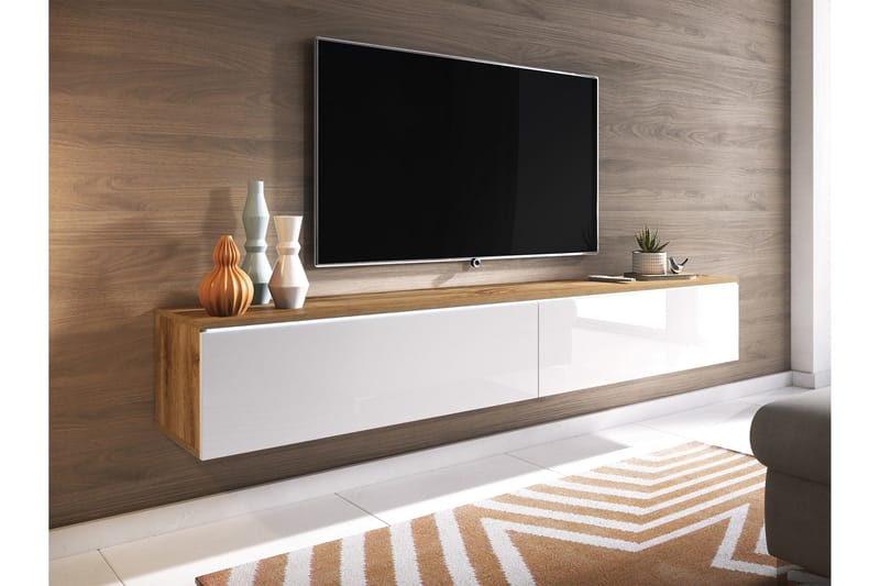 Kanak TV-bænk 180 cm - Natur / Hvid - Møbler - TV borde & mediemøbler - TV-borde