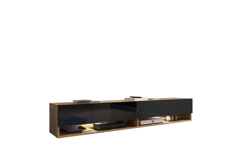 Kanak TV-bænk 180 cm, Sort