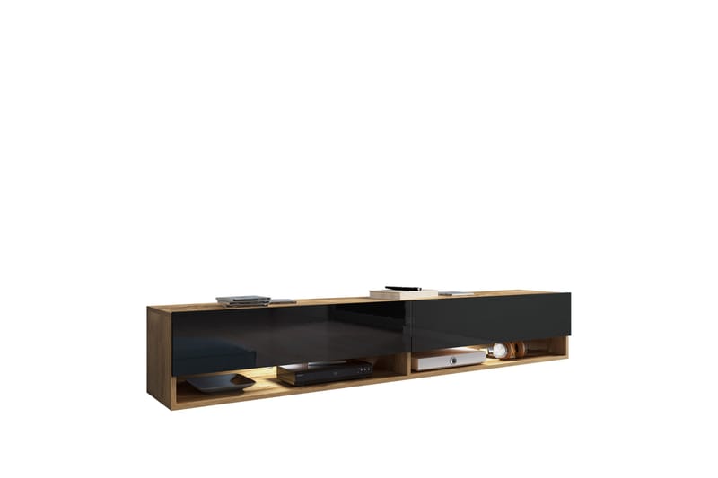 Kanak TV-bænk 180 cm - Sort - Møbler - TV borde & mediemøbler - TV-borde