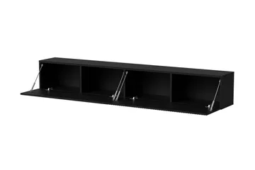 Kangana TV-bænk 200 cm - Sort - Møbler - TV borde & mediemøbler - TV-borde