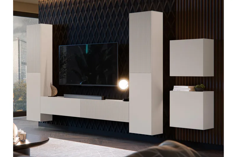 Kangana TV-møbelsæt - Beige - Møbler - TV borde & mediemøbler - Tv-møbelsæt