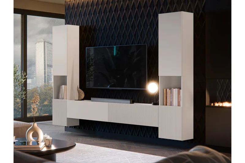 Kangana TV-møbelsæt - Beige - Møbler - TV borde & mediemøbler - Tv-møbelsæt