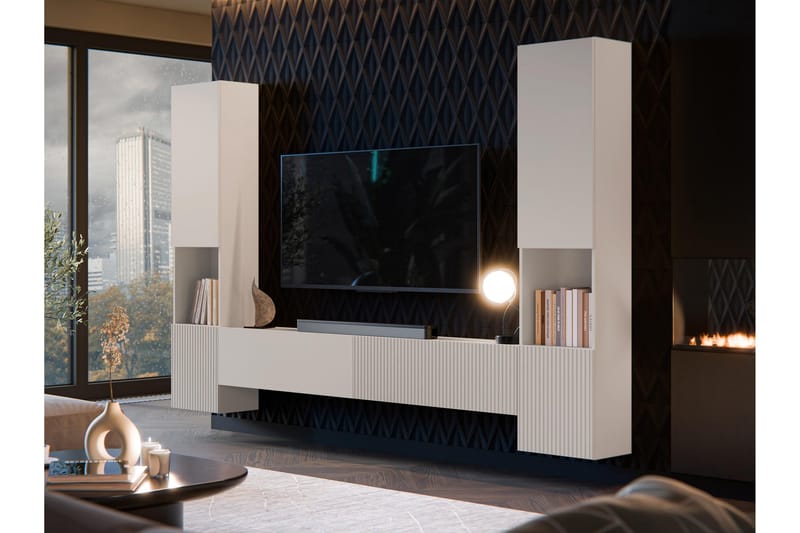 Kangana TV-møbelsæt - Beige - Møbler - TV borde & mediemøbler - Tv-møbelsæt