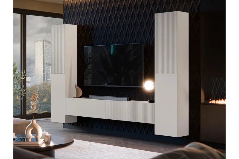 Kangana TV-møbelsæt - Beige - Møbler - TV borde & mediemøbler - Tv-møbelsæt