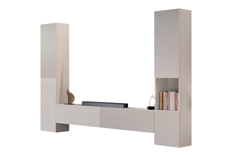 Kangana TV-møbelsæt, Sort/Brun