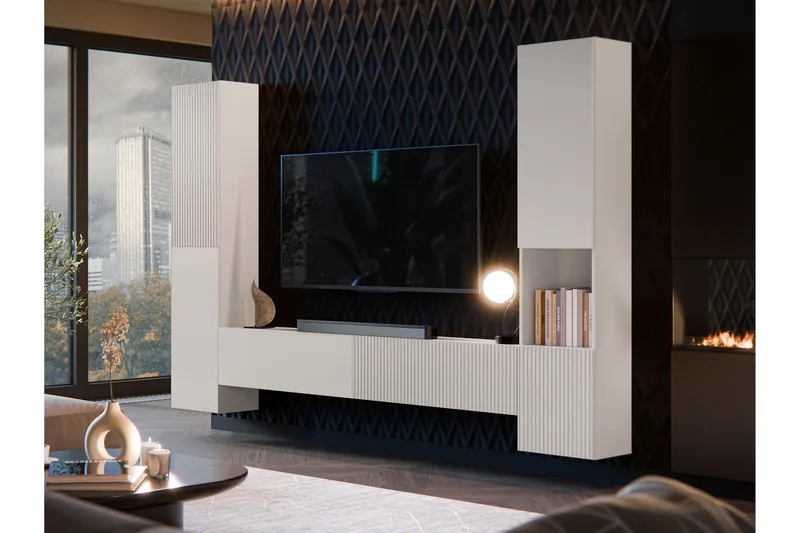 Kangana TV-møbelsæt - Sort/Brun - Møbler - TV borde & mediemøbler - Tv-møbelsæt