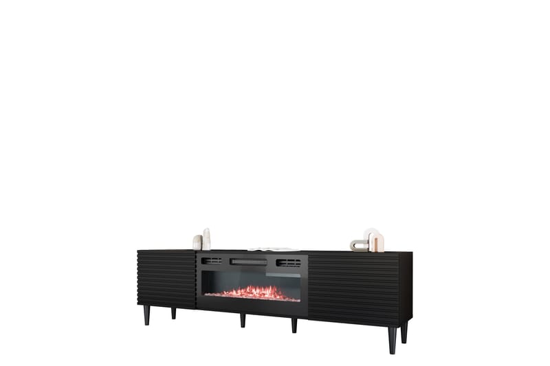 Kannu TV-bænk 181 cm - Sort - Møbler - TV borde & mediemøbler - TV-borde
