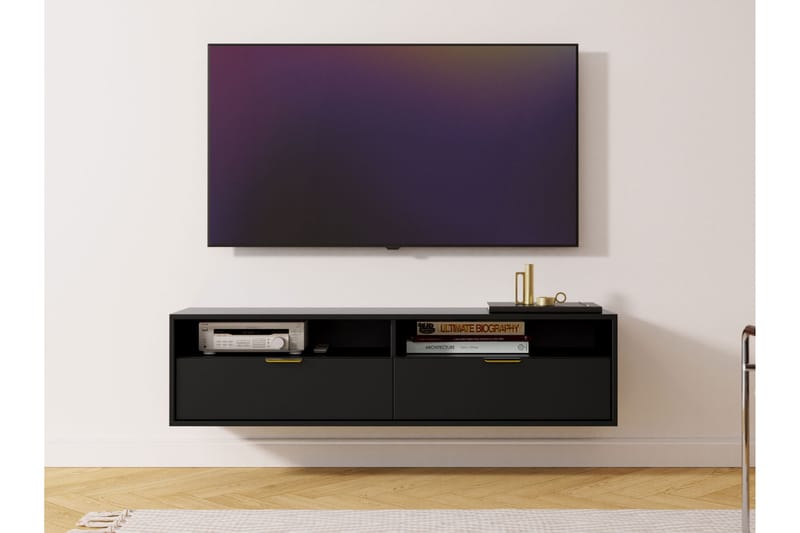 Kanon TV-bænk 140 cm - Sort - Møbler - TV borde & mediemøbler - TV-borde