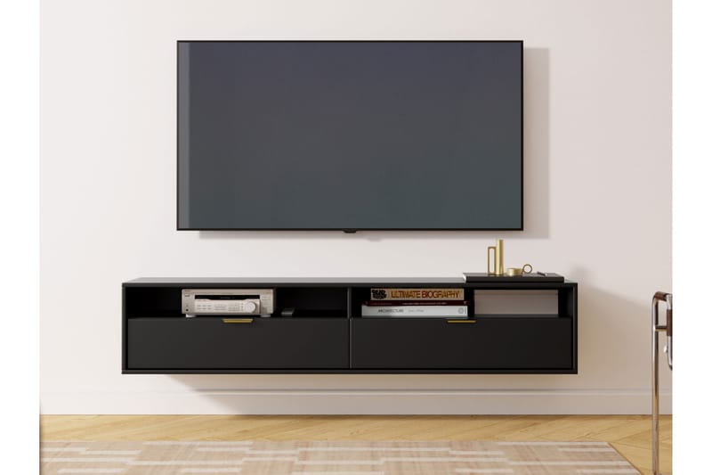 Kanon TV-bænk 175 cm - Sort - Møbler - TV borde & mediemøbler - TV-borde