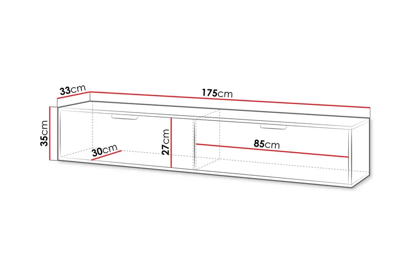 Kanta TV-bænk 175 cm - Hvid - Møbler - TV borde & mediemøbler - TV-borde