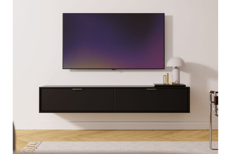 Kanta TV-bænk 175 cm - Sort - Møbler - TV borde & mediemøbler - TV-borde