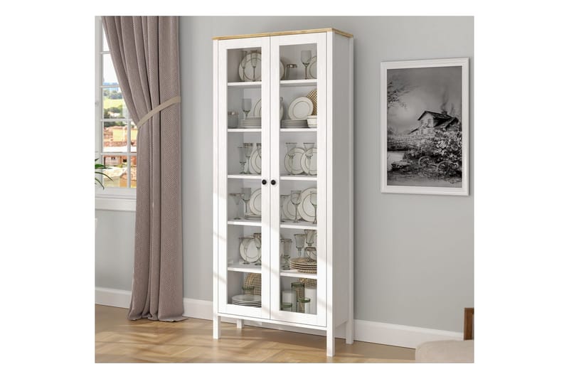 Kelric Bogreol 83 cm - Natur/Hvid - Opbevaring - Hylder & Reoler - Bogreol