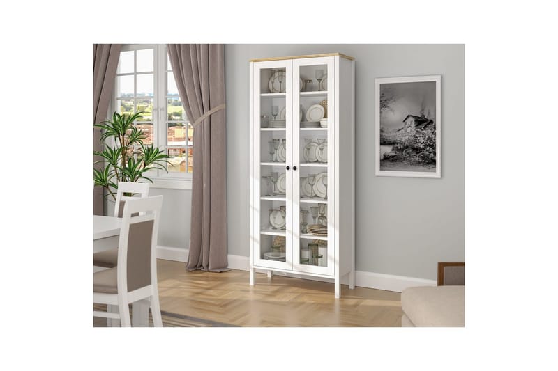 Kelric Bogreol 83 cm - Natur/Hvid - Opbevaring - Hylder & Reoler - Bogreol