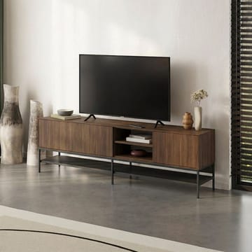 Kenvor TV-bænk 180 cm - Milano Walnut, Wood Black, Black - Møbler - TV borde & mediemøbler - TV-borde
