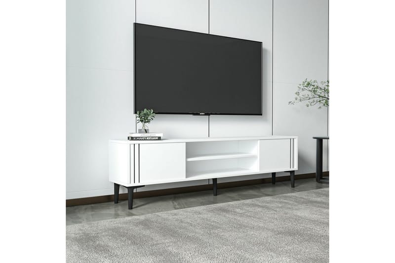 Klyne TV-bænk 140 cm - Hvid - Møbler - TV borde & mediemøbler - TV-borde