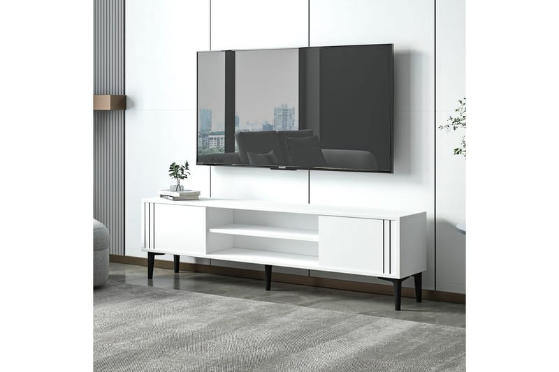 Klyne TV-bænk 140 cm - Hvid - Møbler - TV borde & mediemøbler - TV-borde