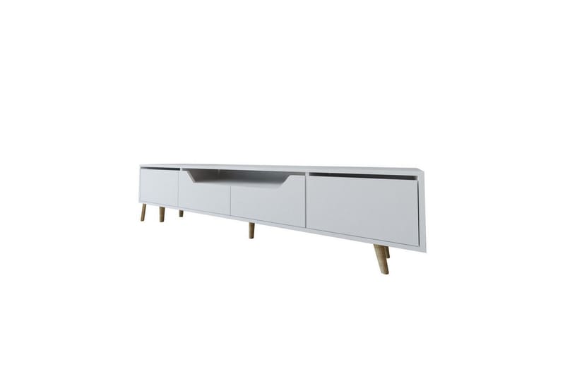 Kollumber TV-bænk 180x30 cm - Hvid - Møbler - TV borde & mediemøbler - Mediestativ & vægbeslag