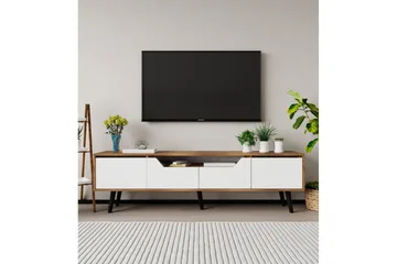 Kollumber TV-bænk 180x30 cm - Valnød/Hvid - Møbler - TV borde & mediemøbler - TV-borde