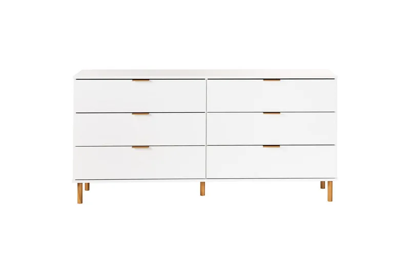 Kommode Walpole hvid, guld - Hvid, guld - Opbevaring - Opbevaringsmøbler - Kommode