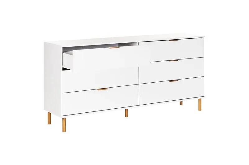 Kommode Walpole hvid, guld - Hvid, guld - Opbevaring - Opbevaringsmøbler - Kommode