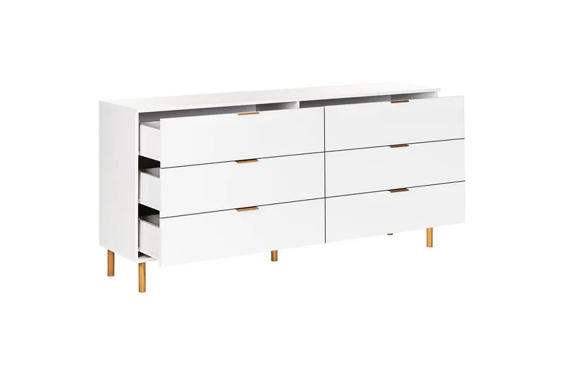 Kommode Walpole hvid, guld - Hvid, guld - Opbevaring - Opbevaringsmøbler - Kommode