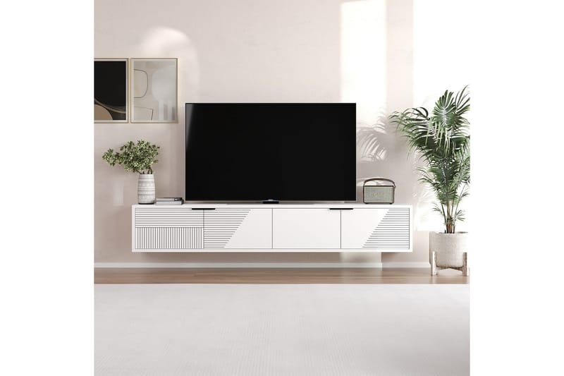 Kulwant TV-bænk 180 cm - Hvid - Møbler - TV borde & mediemøbler - TV-borde