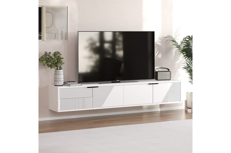 Kulwant TV-bænk 180 cm - Hvid - Møbler - TV borde & mediemøbler - TV-borde