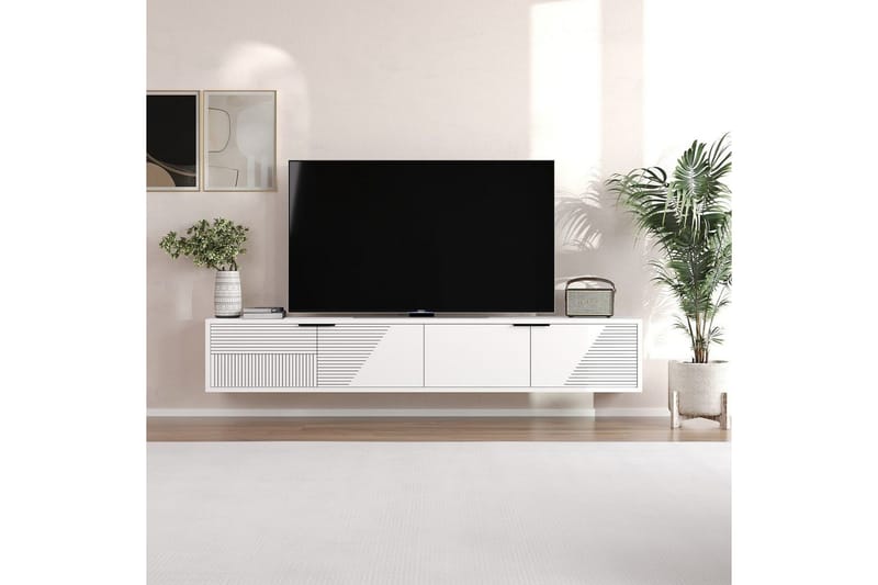 Kulwant TV-bænk 180 cm - Hvid - Møbler - TV borde & mediemøbler - TV-borde