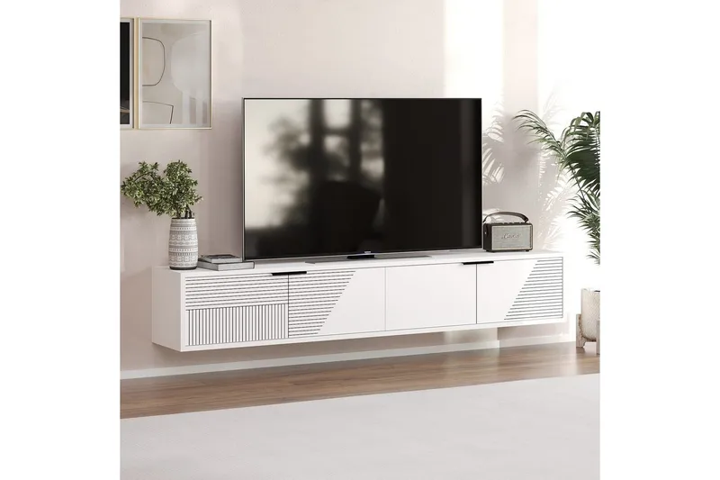 Kulwant TV-bænk 180 cm - Hvid - Møbler - TV borde & mediemøbler - TV-borde